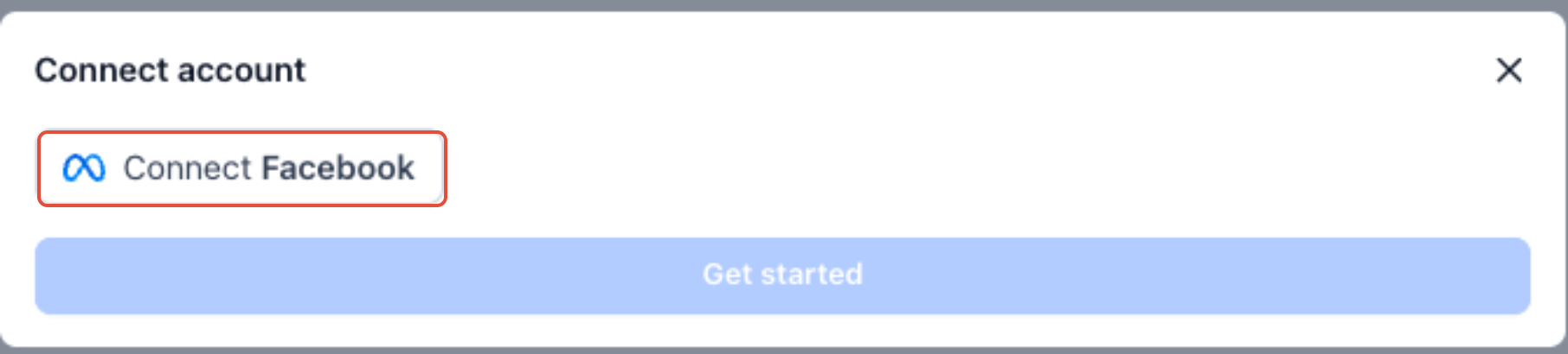 Connecting Facebook Business Account to Ad Manager – Ad Manager setup showing connected Meta ads account and Facebook Page