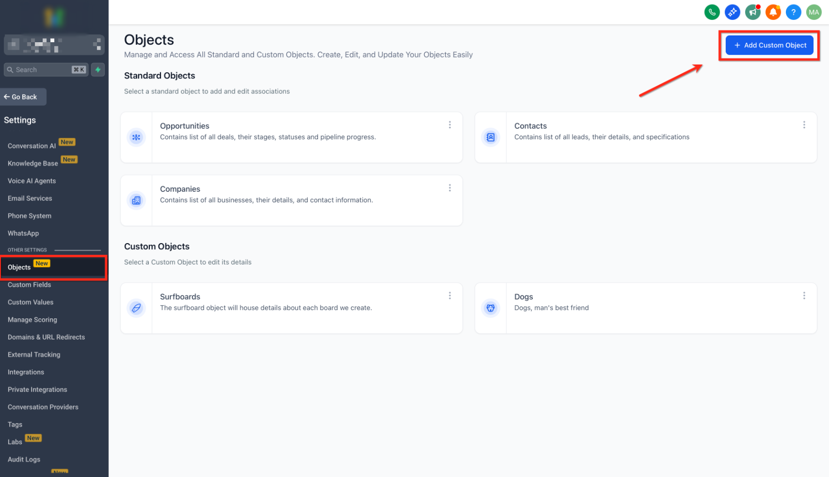Creating and Editing Custom Objects – Step 1 — Create the Object