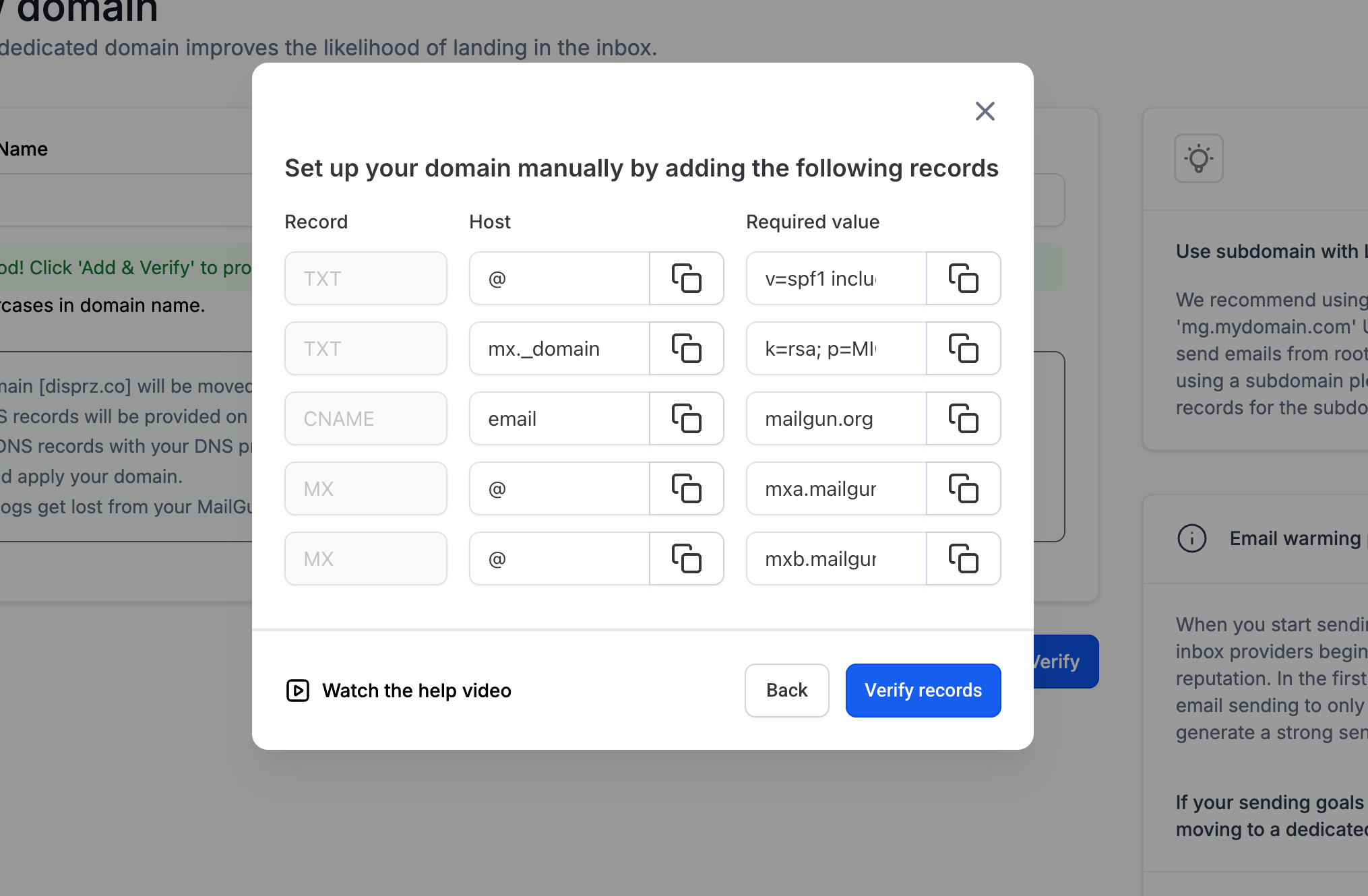 Dedicated Email Sending Domains Overview & Setup – How to Add DNS Records Manually