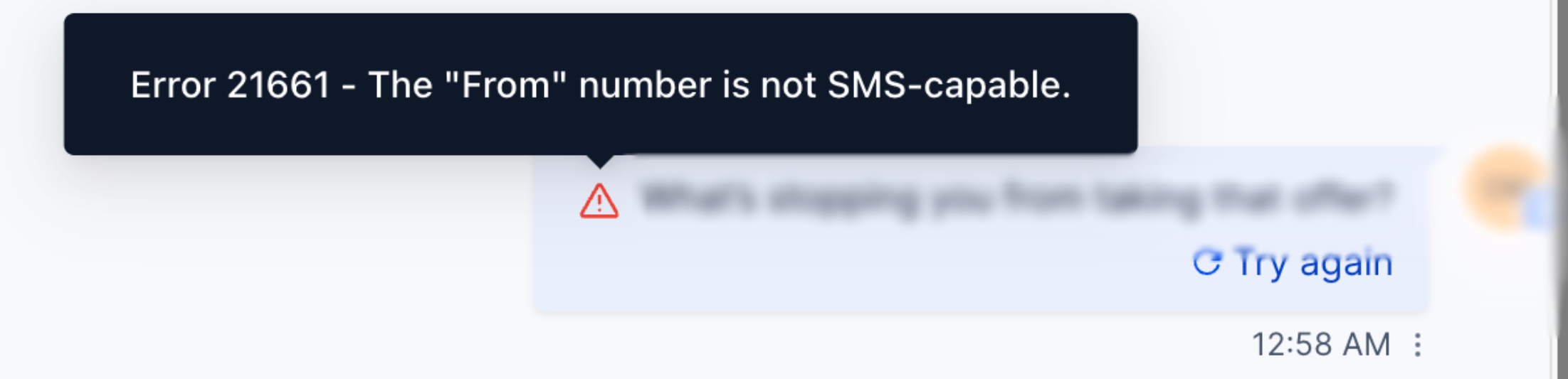 Fix “From Number Not SMS Capable” Error – Understanding the Error