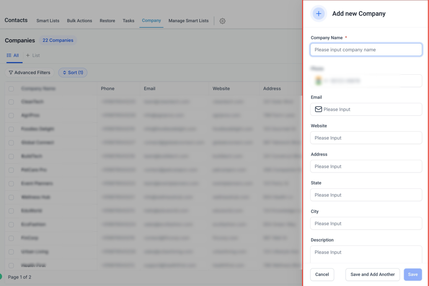 Getting Started with Companies Feature – Add a New Company