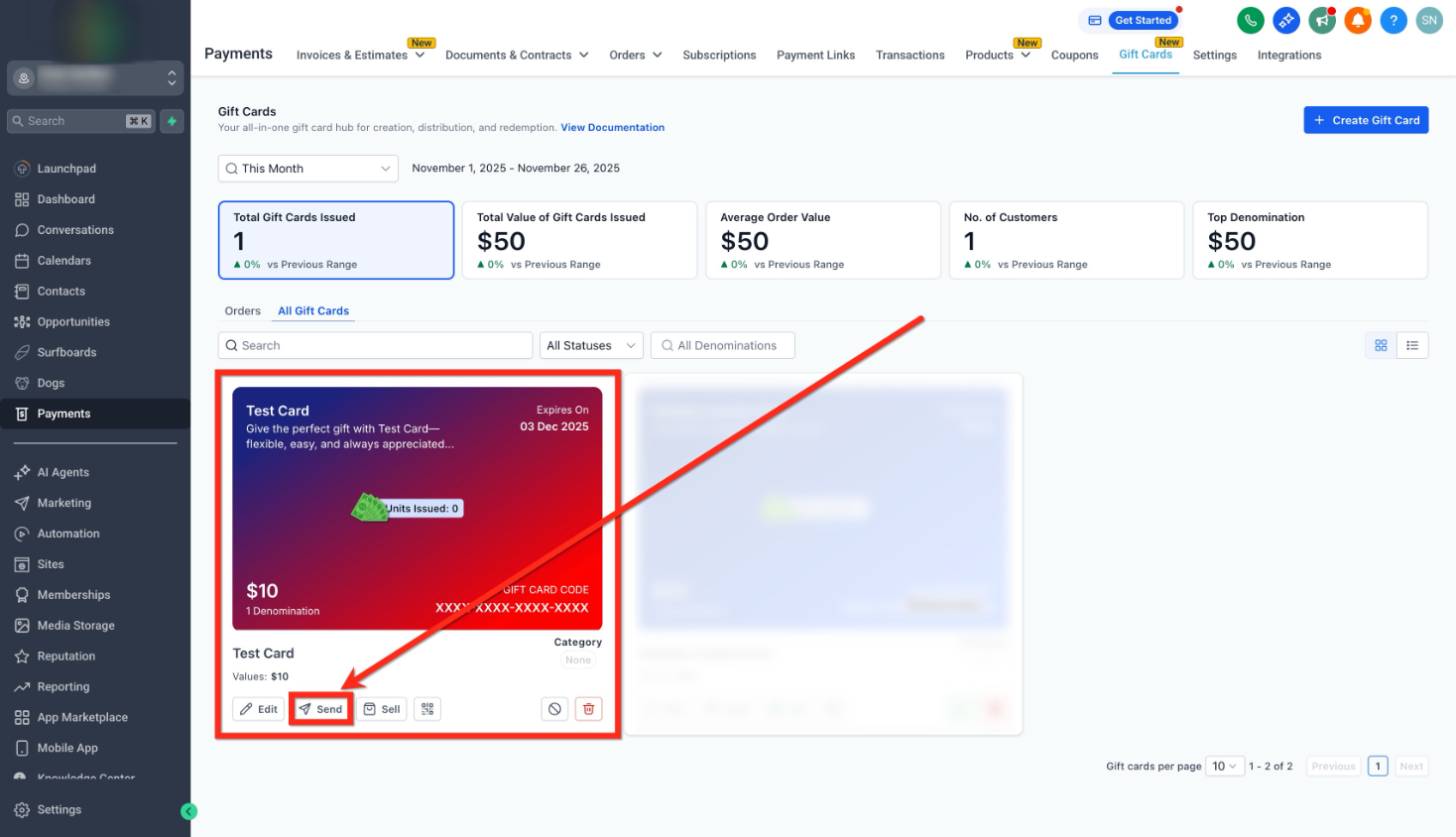 Getting Started with Gift Cards – Step 2: Choose a Gift Card