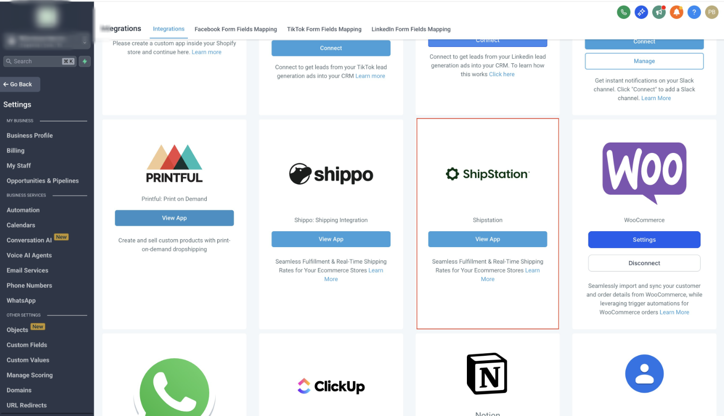 Helper Guide: Shipstation Integration Setup – Step 1: Install Ship Station Integration