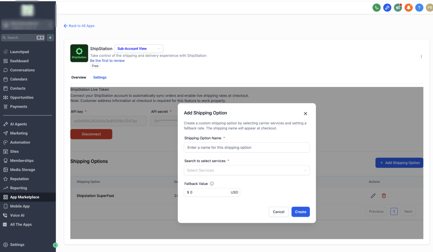 Helper Guide: Shipstation Integration Setup – Step 4: Add Shipping Options