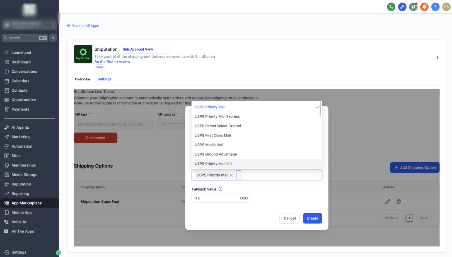 Helper Guide: Shipstation Integration Setup – Step 4: Add Shipping Options