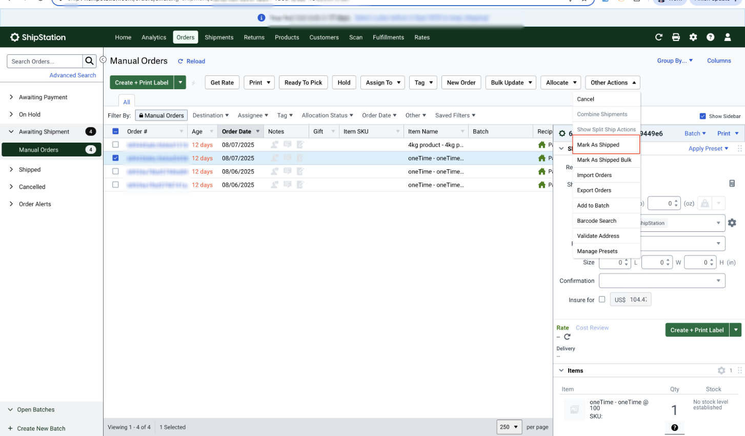 Helper Guide: Shipstation Integration Setup – Step 6: Fulfillment & Tracking