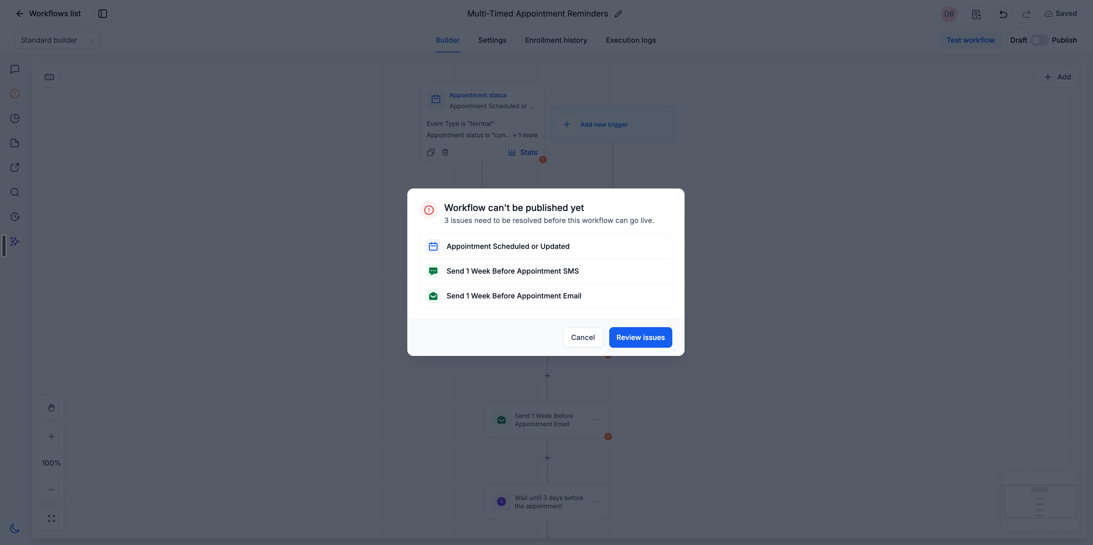 Highlighting & Resolving Errors in a Workflow – How To Resolve Workflow Errors Before Publishing