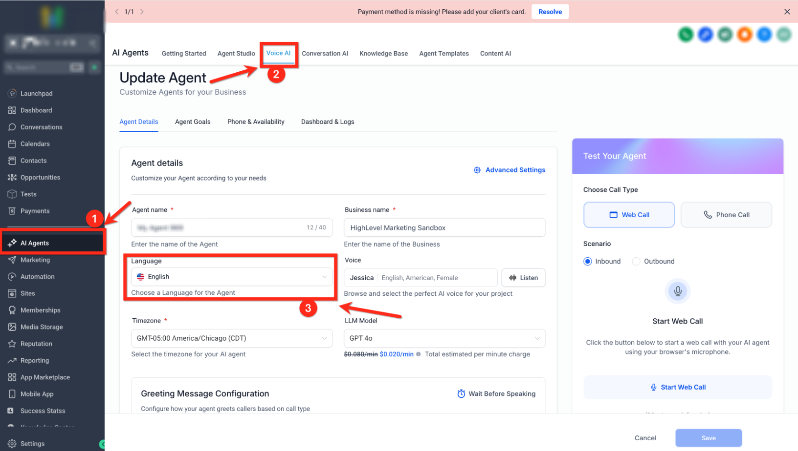 How Auto-Translated Greetings Work in Voice AI – Where to Find the Initial Greeting Message