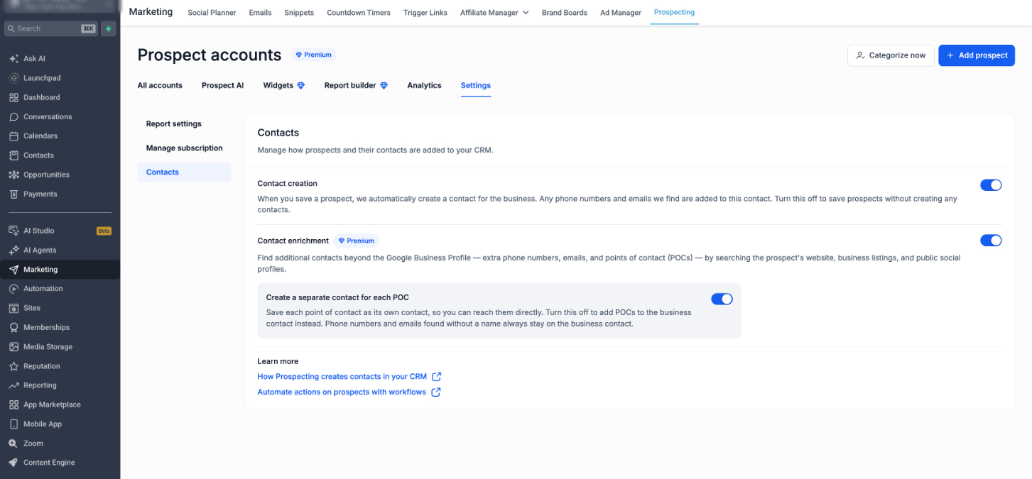 How Prospecting creates contacts in your CRM – Action 2 - Contact Enrichment