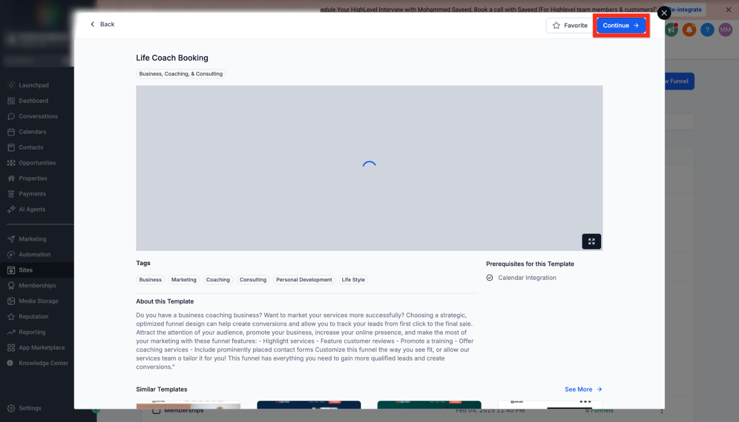 How to Create a Funnel Using Templates, Forms, and a Custom Domain – Add the Template to Your Account