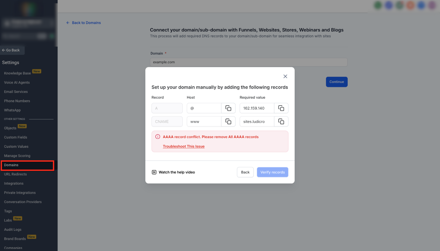 How to Create a Funnel Using Templates, Forms, and a Custom Domain – Connect a Custom Domain