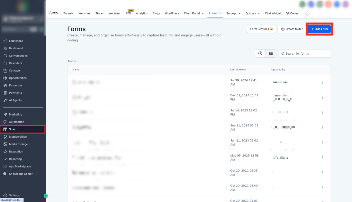 How to Create a Funnel Using Templates, Forms, and a Custom Domain – Create a New Form