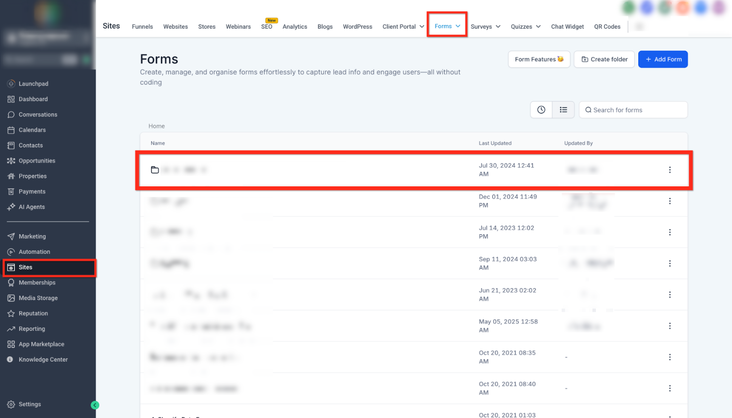 How to Create a Funnel Using Templates, Forms, and a Custom Domain – Select an Existing Form