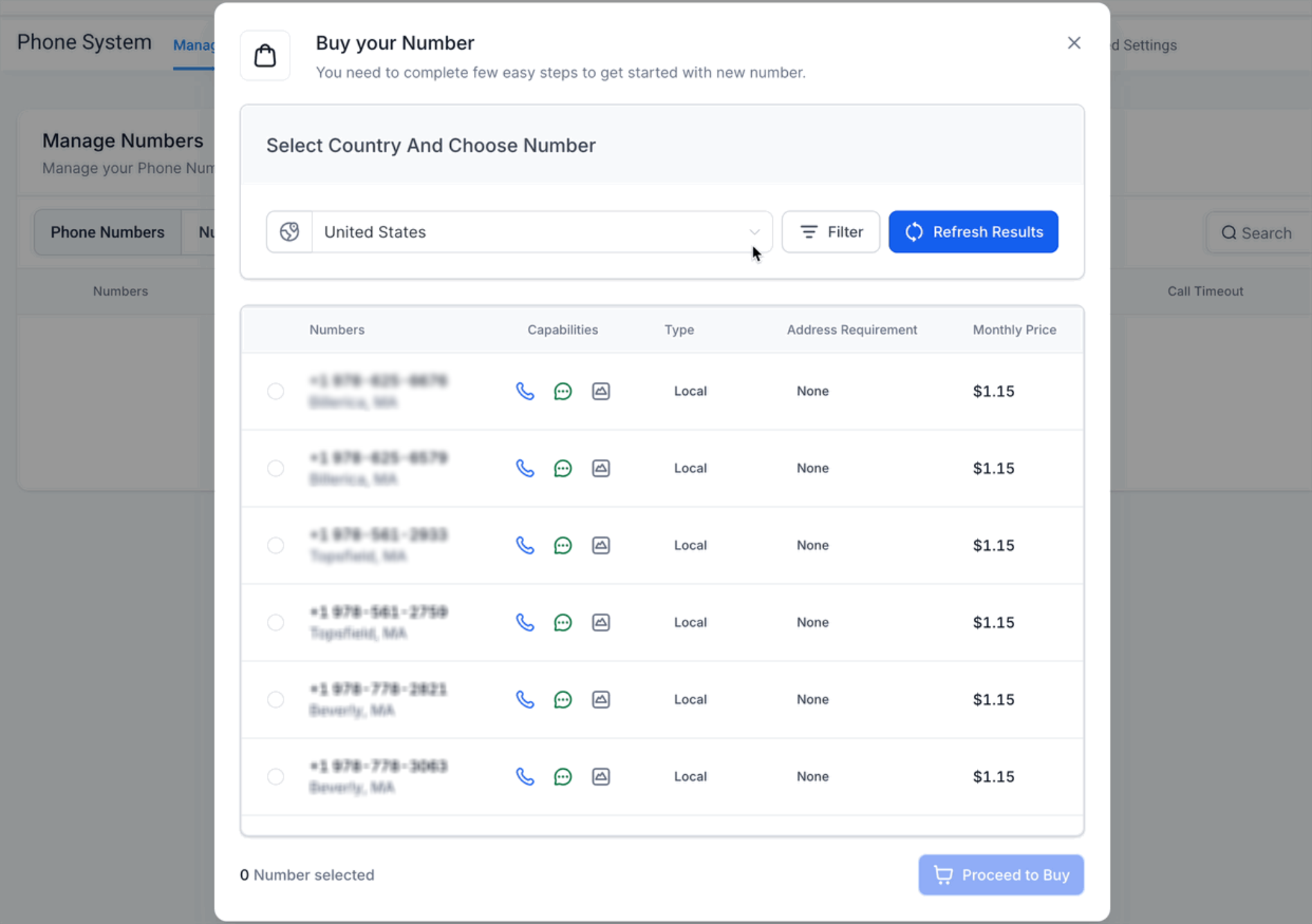 How to Purchase a Phone Number for Your Business – Step 2: Selecting Country and Number