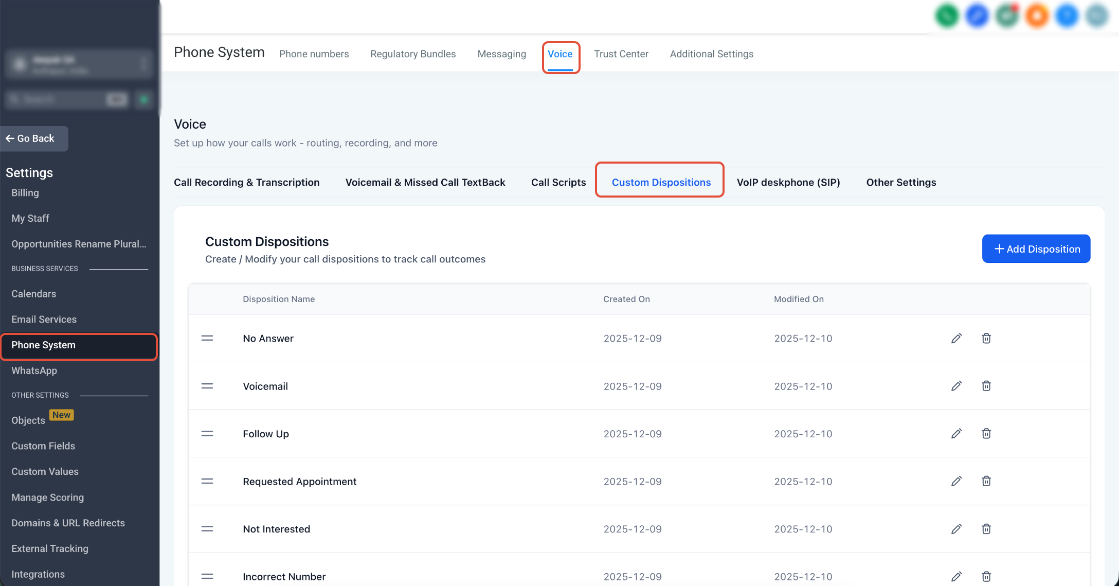 How to Reduce Inbound Spam Calls – 2A: Create a custom disposition called “Spam call”