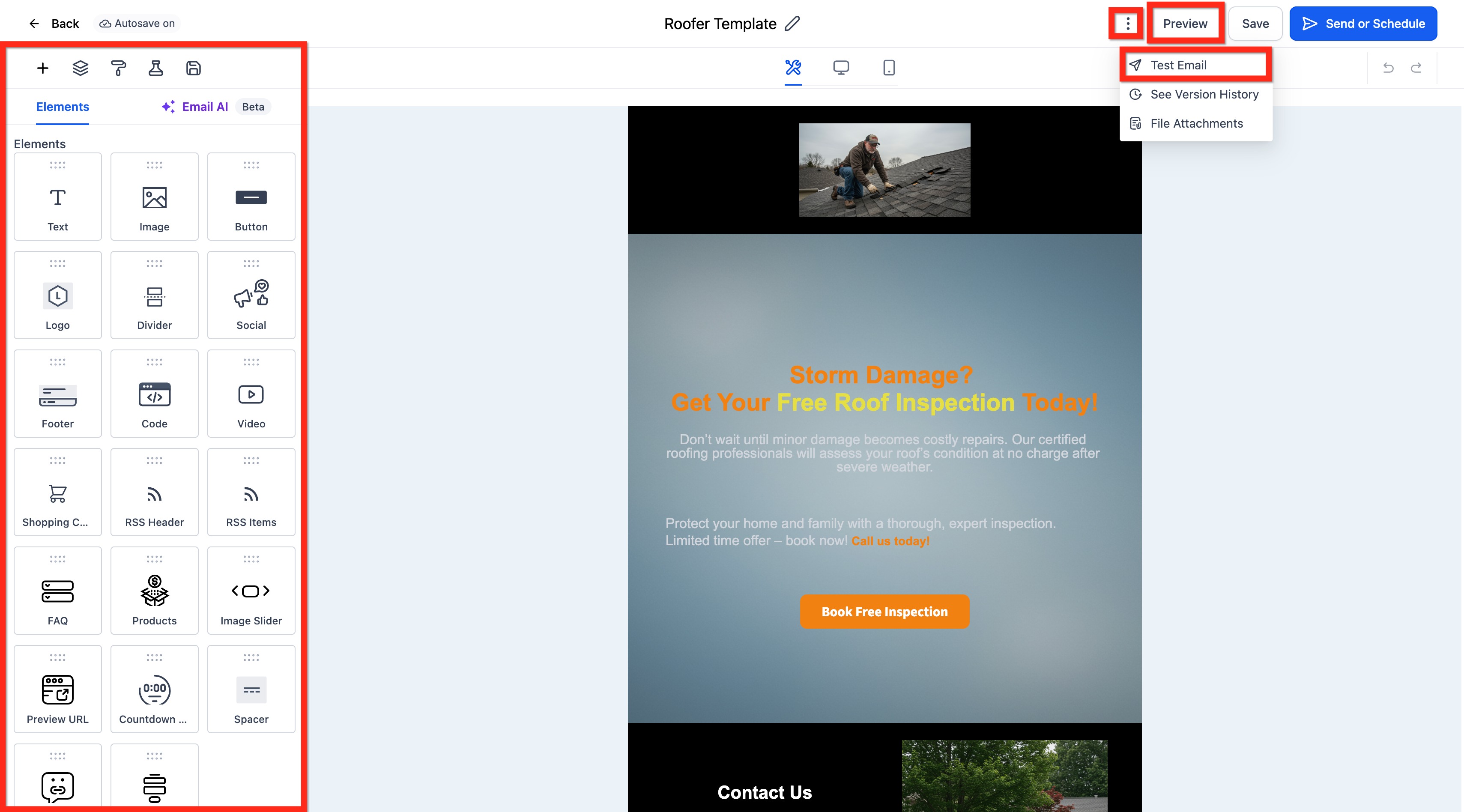 How to Send or Schedule an Email Campaign – Step 2: Design the email