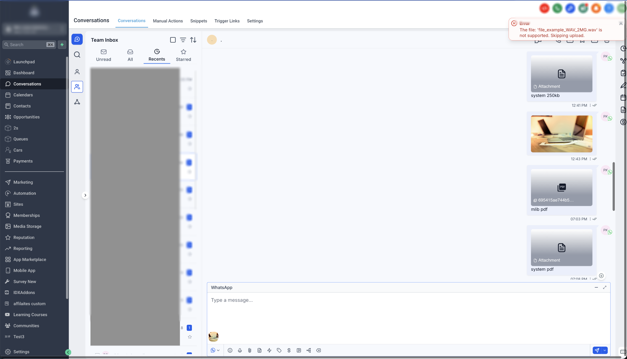 How to Send WhatsApp Media Messages with Captions in Conversations – Sending WhatsApp Media from Media Storage