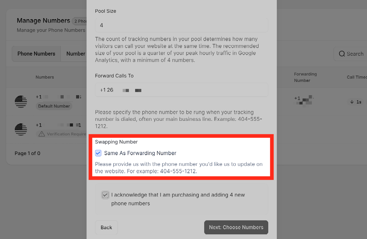 How to Set Up Call Tracking (Number Pool) – Swapping Number field