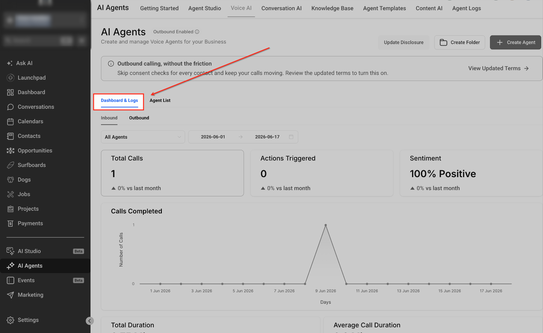 How to Test Voice AI Agents – Voice AI Dashboard and Logs navigation