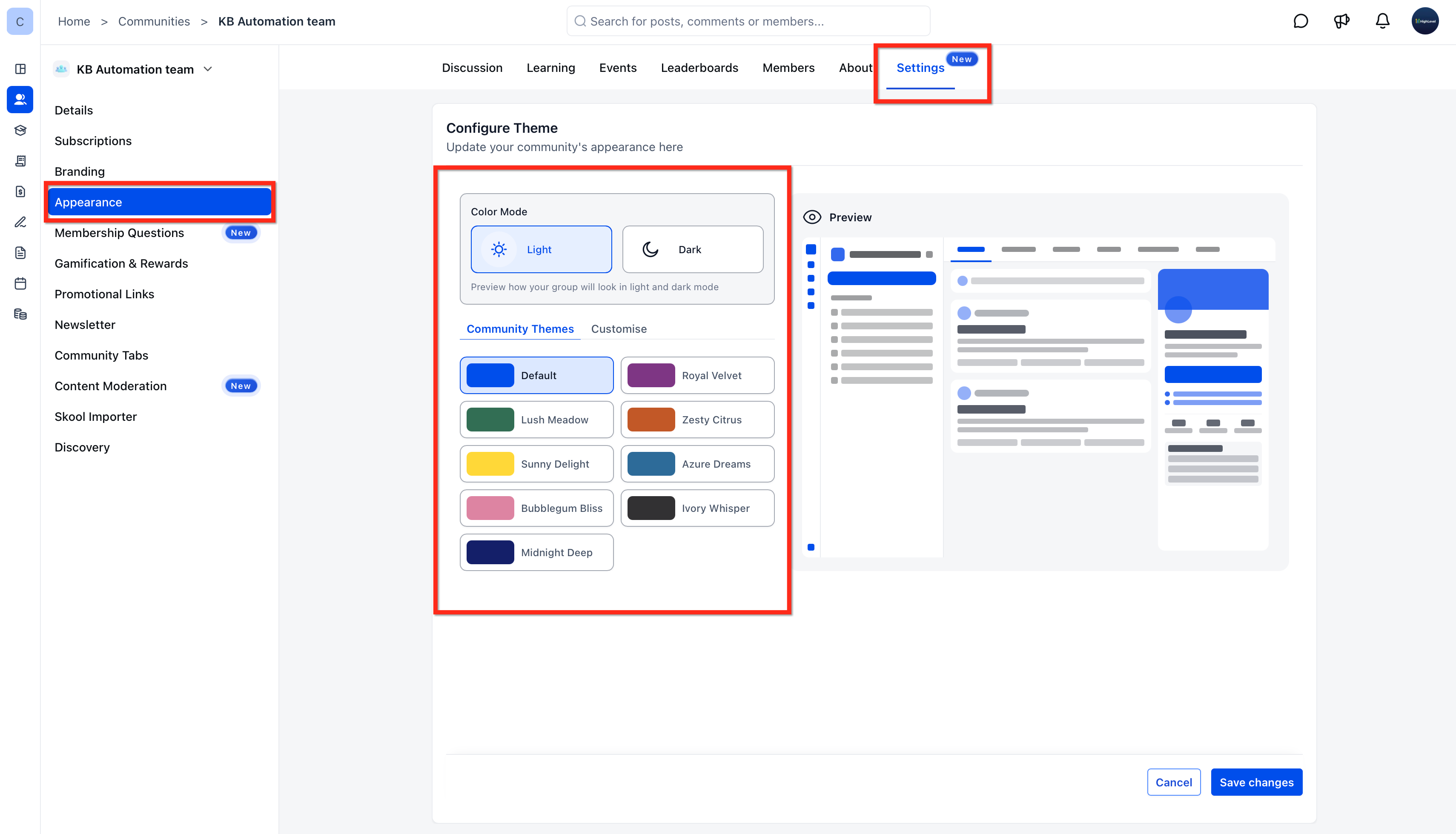 How to Use Dark Mode in GoKollab Communities and Courses – For Community Owners