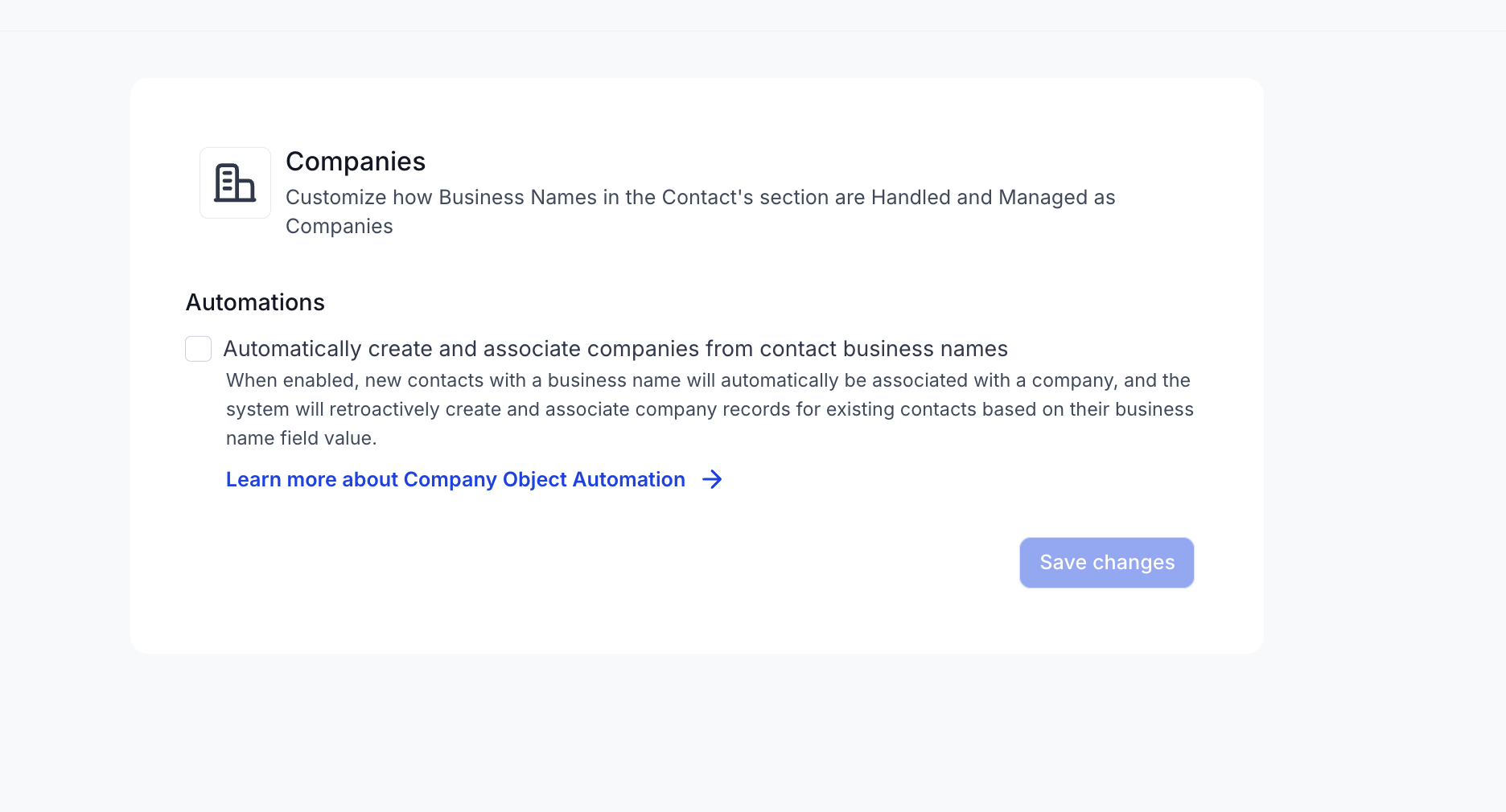How to use the Company Object Automation? – To access the Company Object Automation, please head to sub-account Settings> Objects > Company:Once in the d…