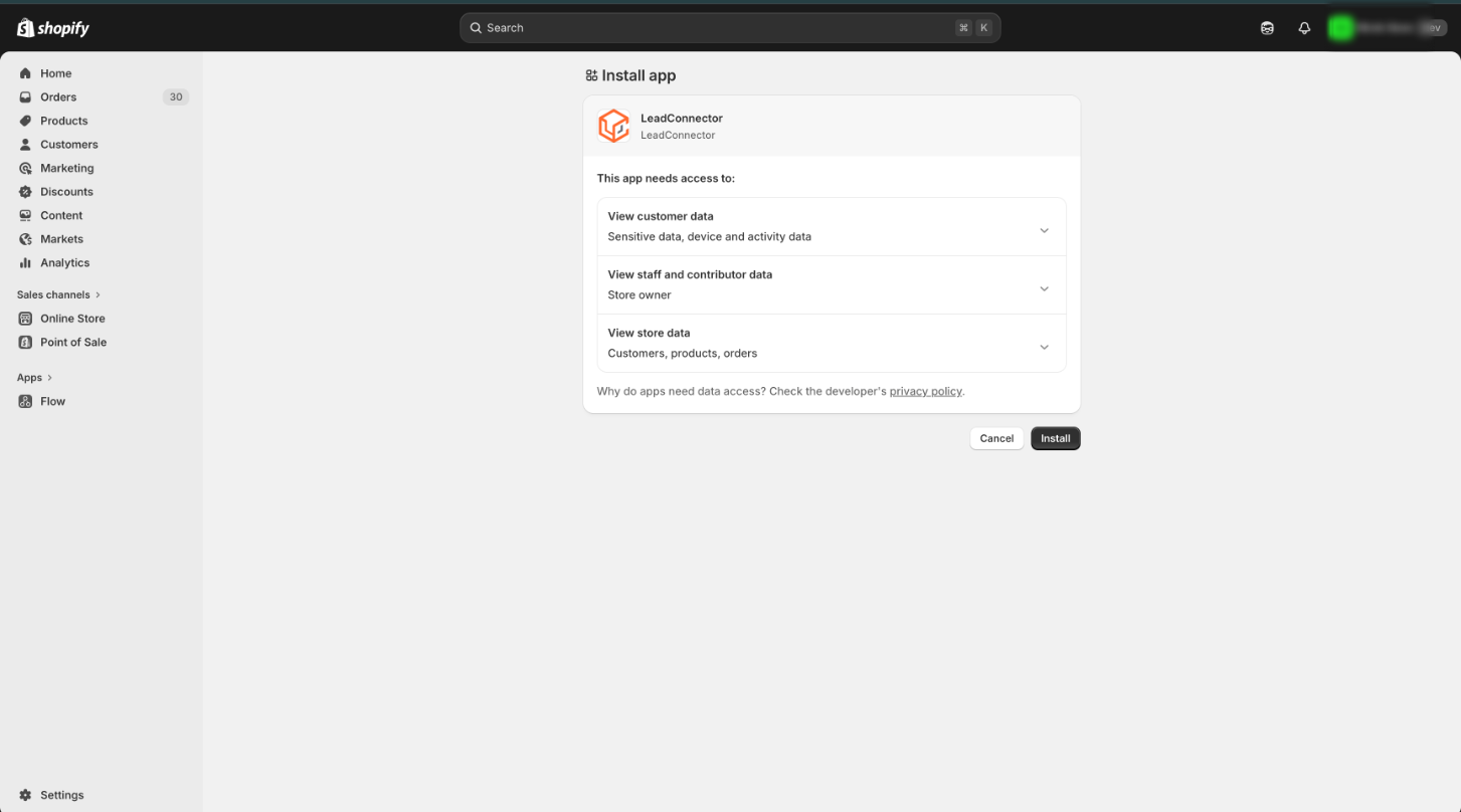 How to Use the Shopify Integration with Your Account – Shopify Sync Settings showing ongoing synchronization options