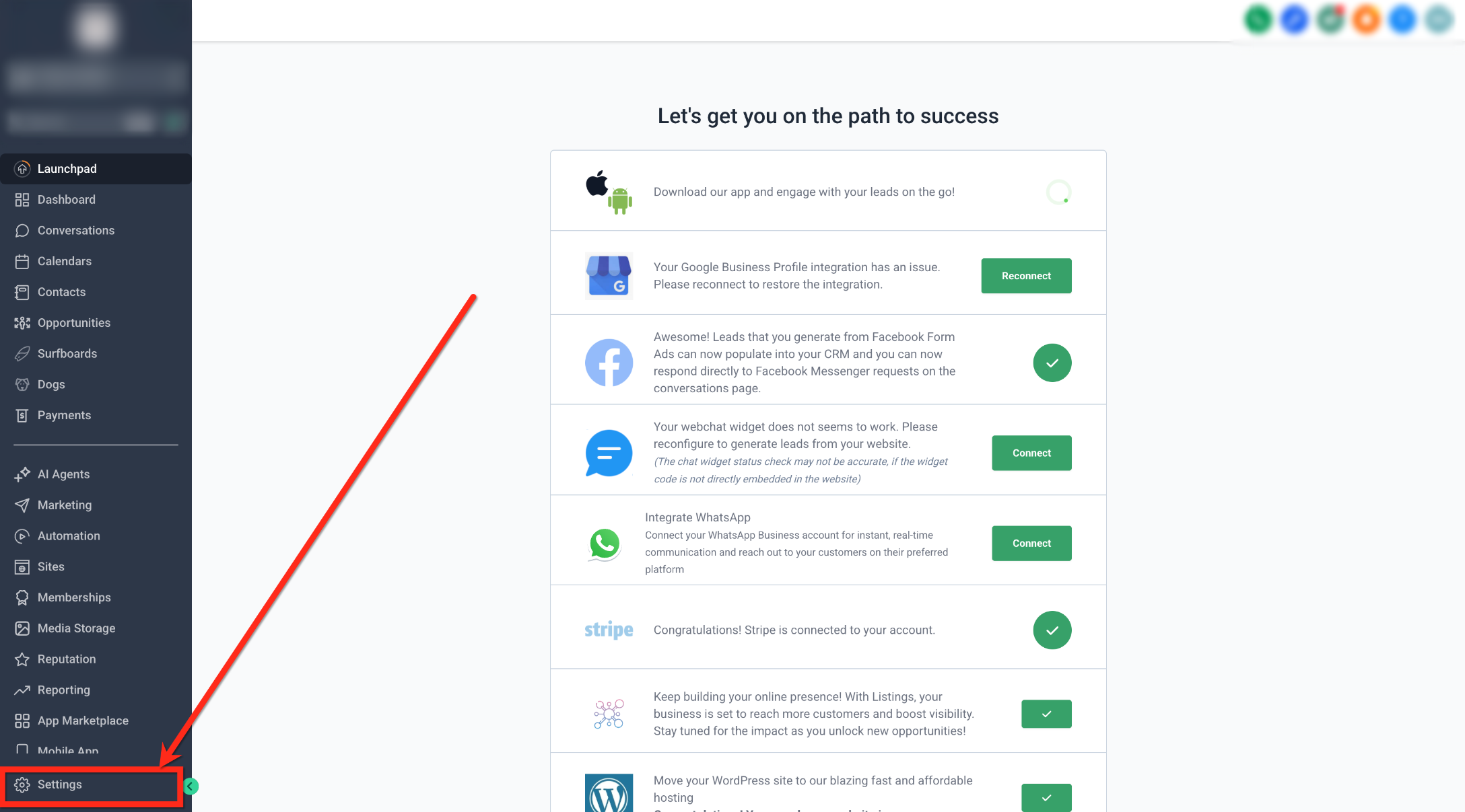 Identity Verification for Phone Number Purchases (US/CA/PR/IL) – Settings option in the sub-account navigation