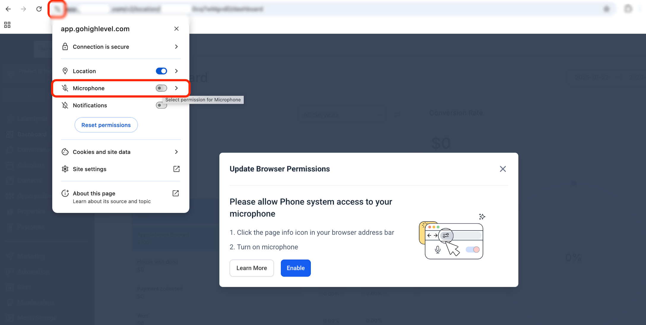 Microphone permission on different browsers – To unblock your camera/mic follow these steps: