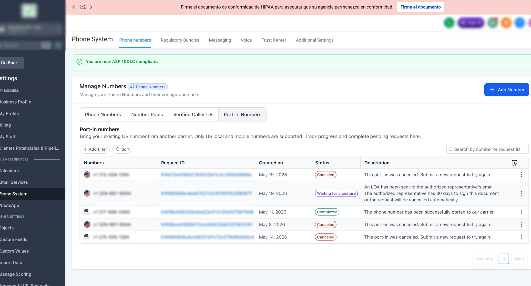 Porting Options: US In-App vs International Manual Process – After Submission