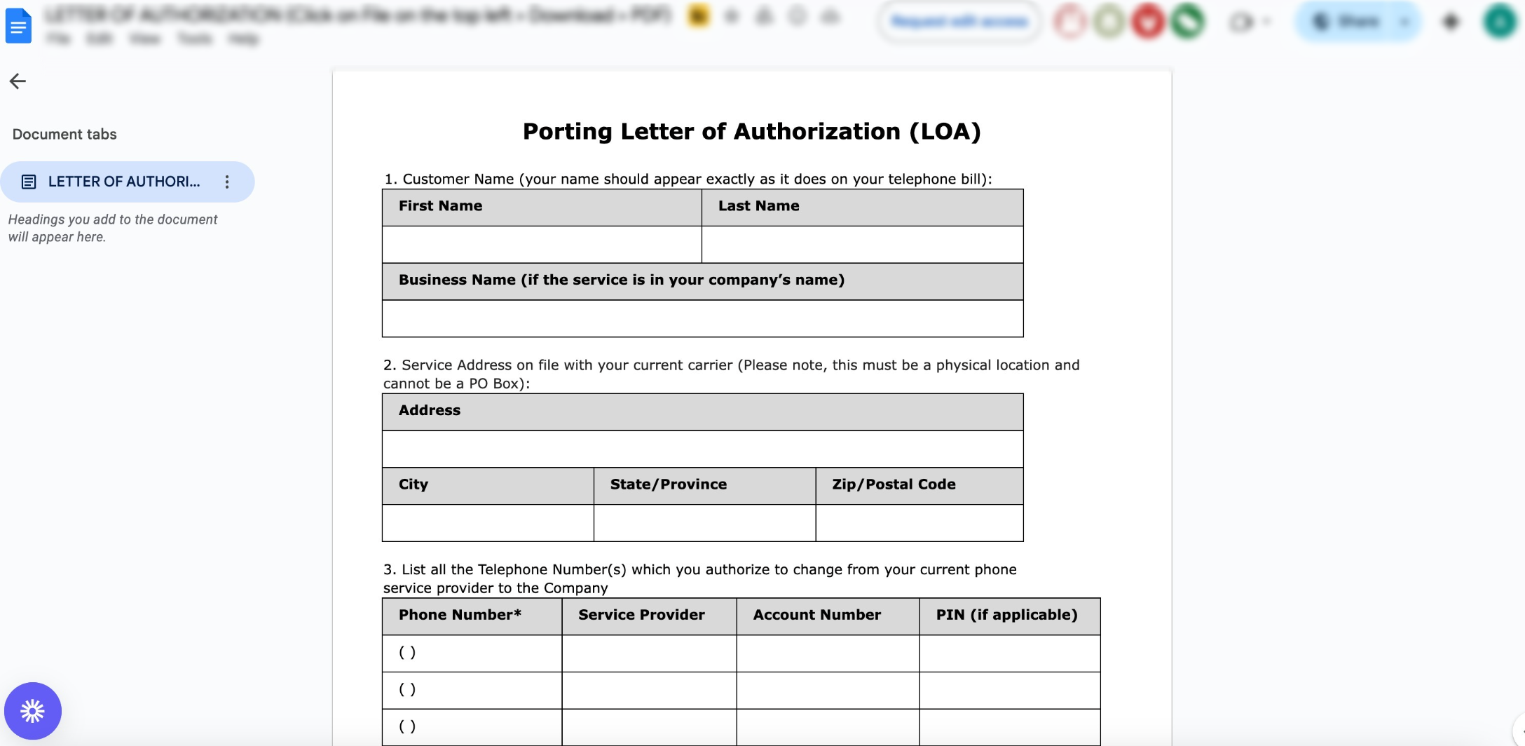 Porting Options: US In-App vs International Manual Process – Step 1: Gather documents