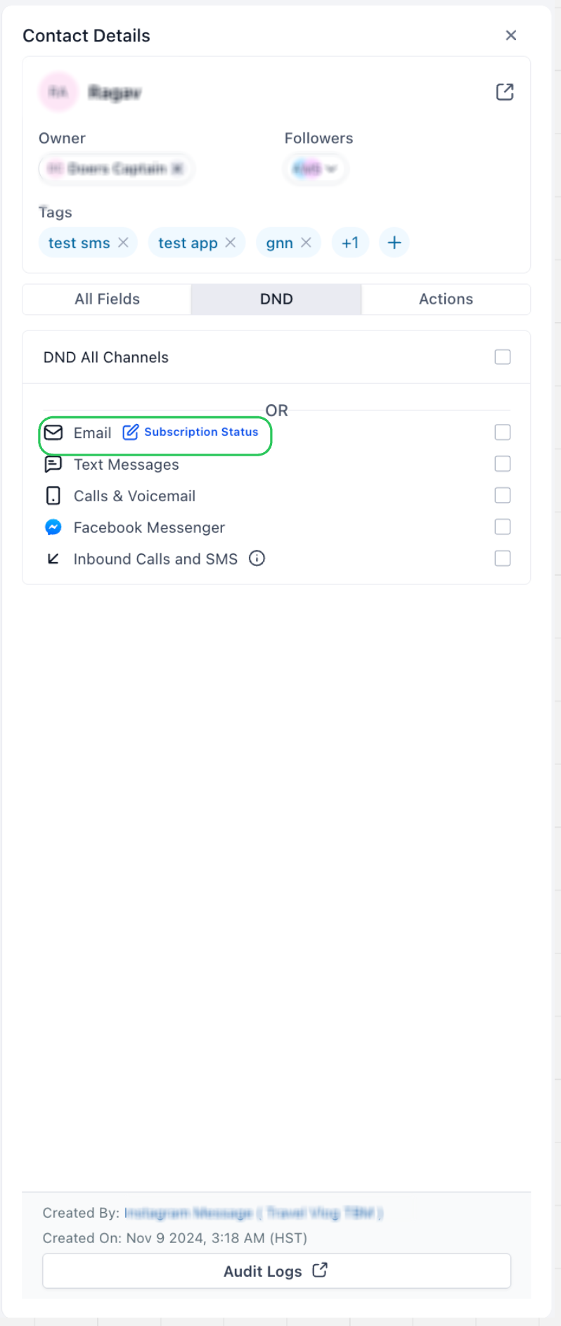 Preference Management (Email Unsubscription Management) – 5. Contact-Level Preference Management