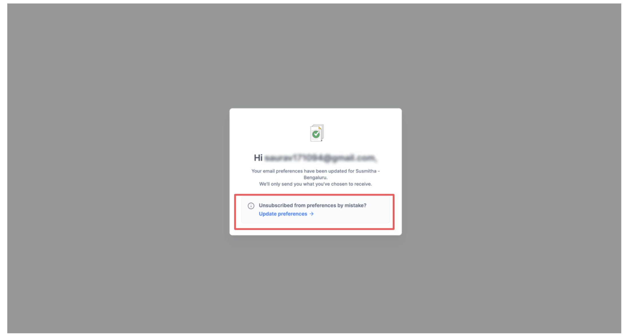 Preference Management (Email Unsubscription Management) – 7. Resubscription via the Preference Management Link (Contact flow)
