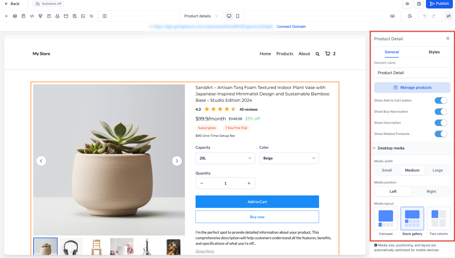 Product Media Layouts for the Product Details Page – How To Set Up Product Media Layouts