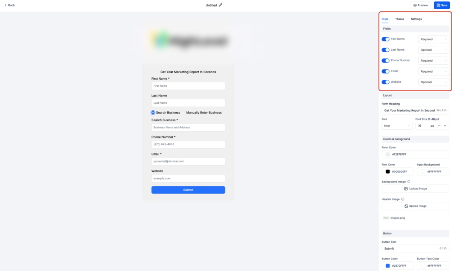 Prospecting Widgets Localization: Emails, Reports & Forms – Create and Customize a Widget