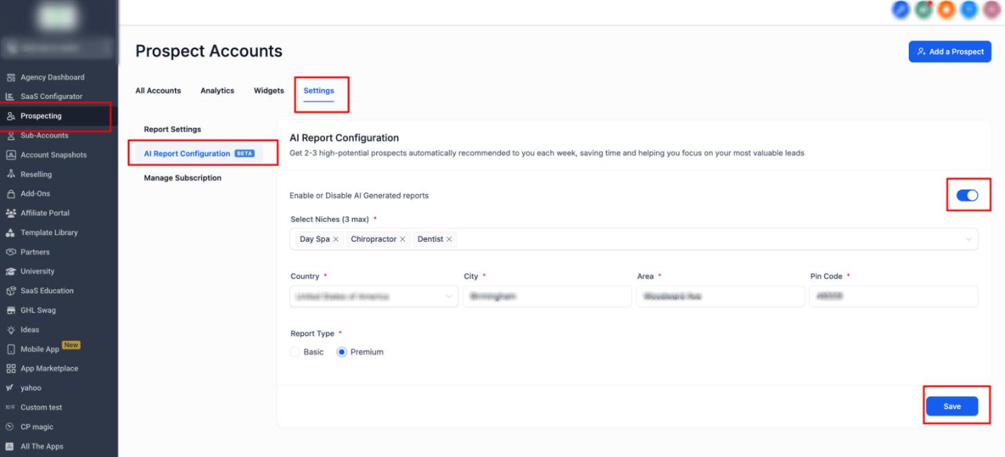 Step by Step how to generate Prospects by AI – Enable at Agency Level