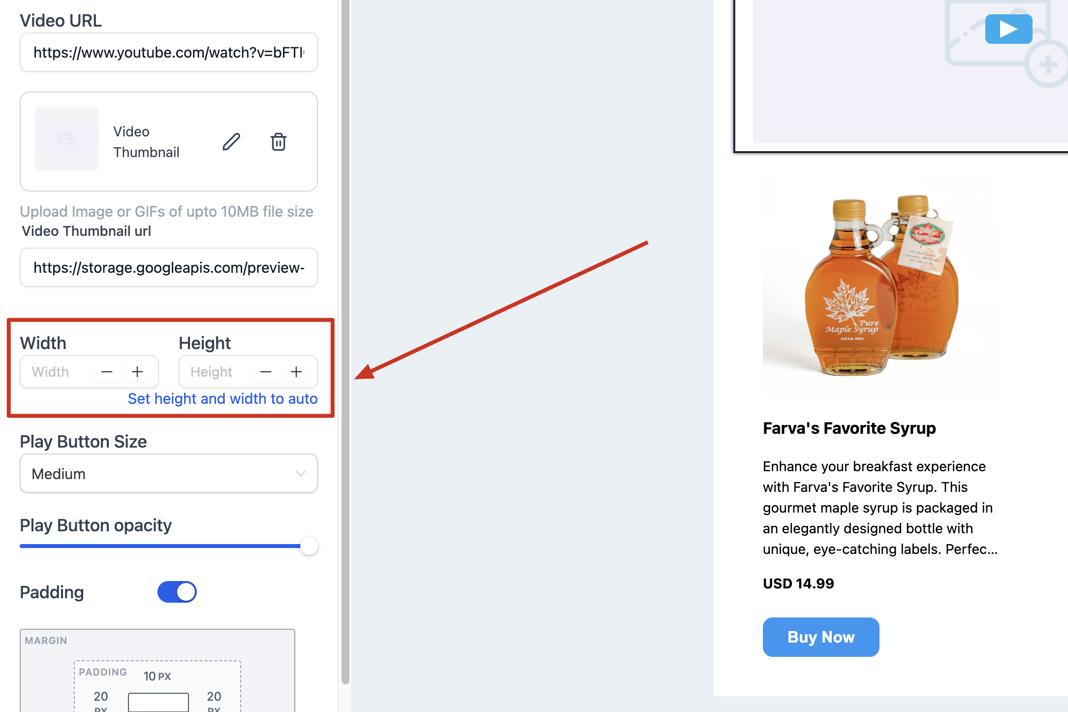 Video Element in Email Builder – Video Editor Configurations