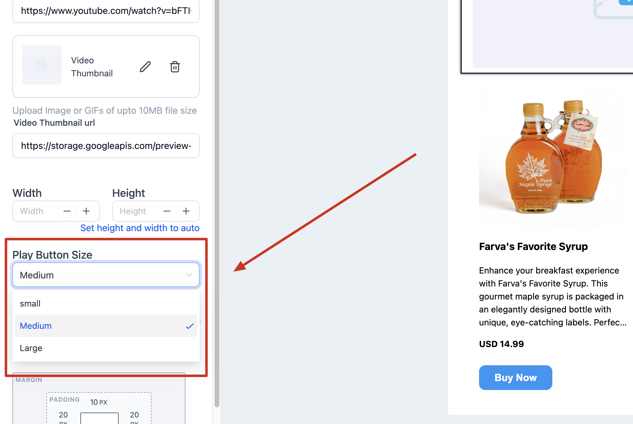 Video Element in Email Builder – Video Editor Configurations