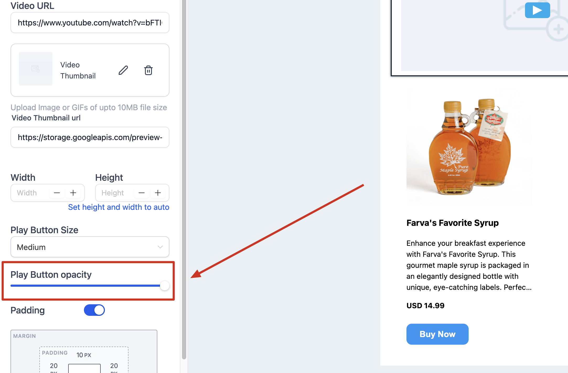 Video Element in Email Builder – Video Editor Configurations