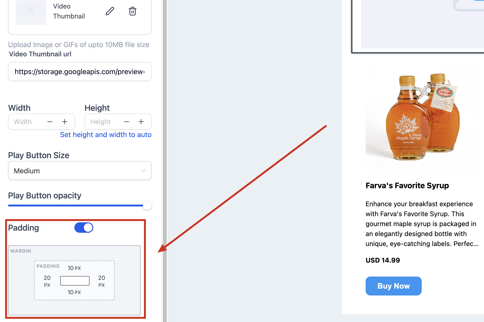 Video Element in Email Builder – Video Editor Configurations