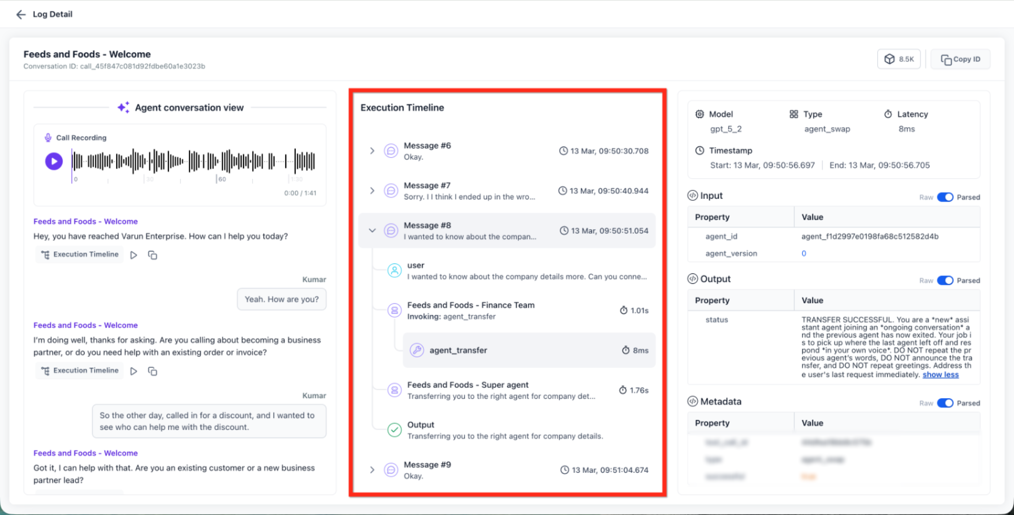 Voice AI Logs: Review & Debug Calls – Trace Execution Timeline