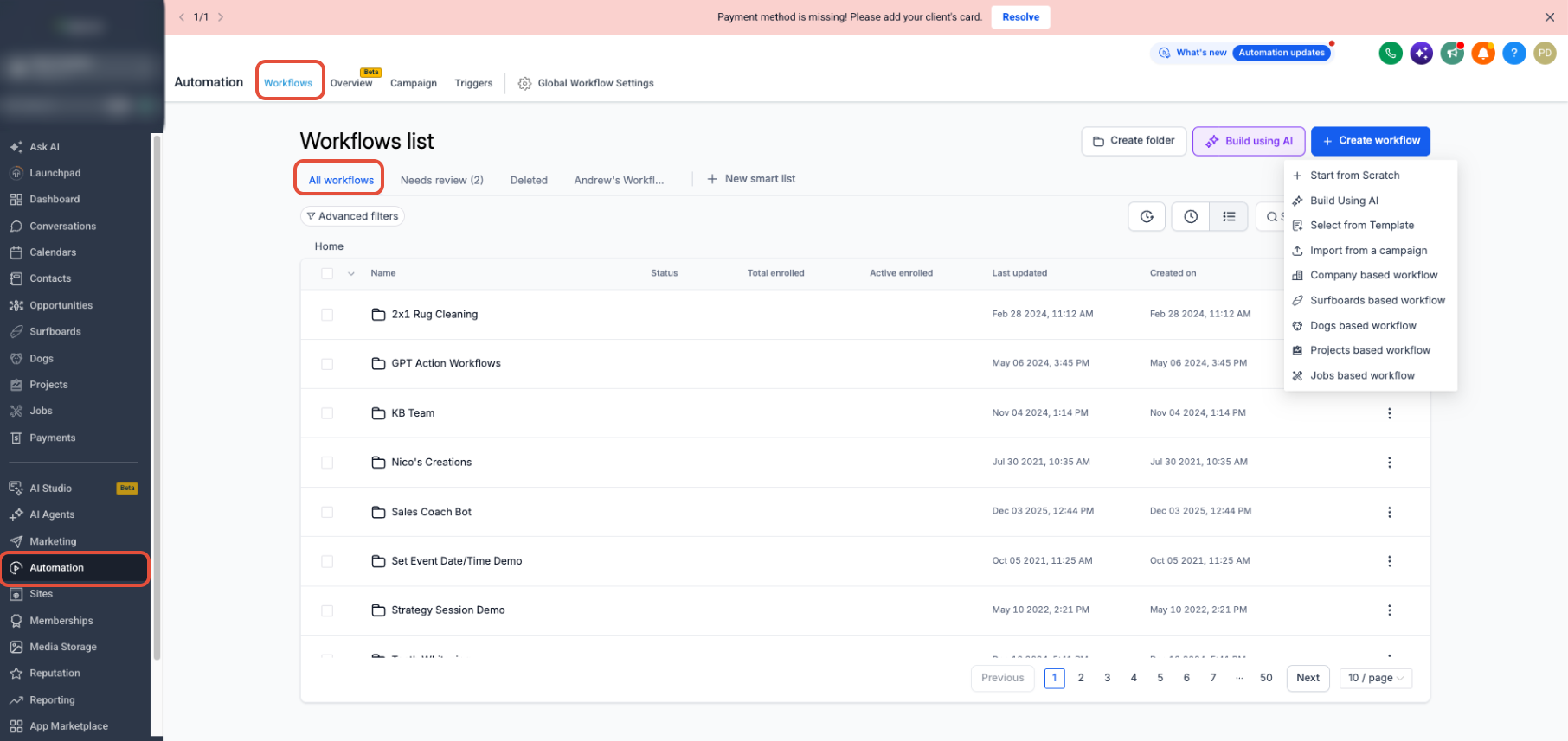 Voice AI Outbound Calling Compliance Checks – Workflow creation options for Voice AI outbound calling