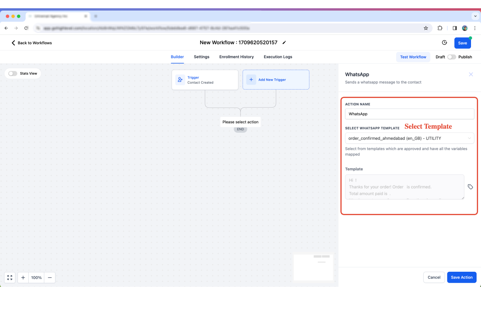 WhatsApp – Workflow Integration – Step 3: Choose the Sending Phone Number