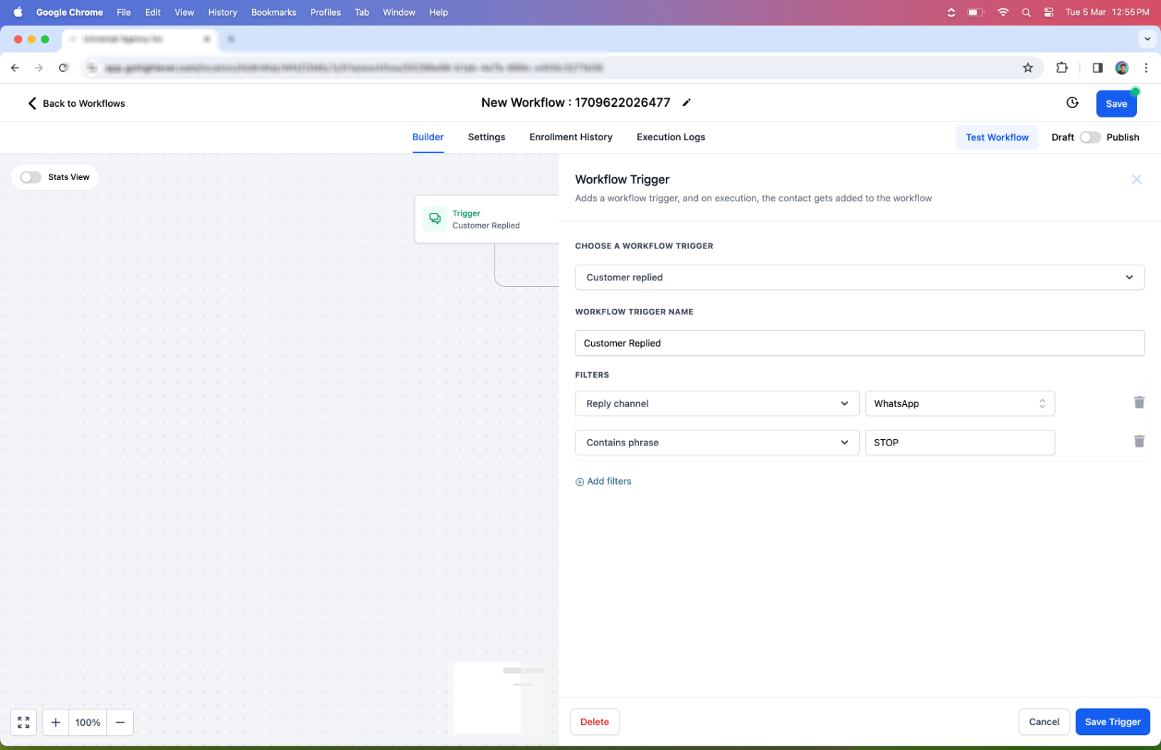 WhatsApp – Workflow Integration – Step 3: Choose the Sending Phone Number