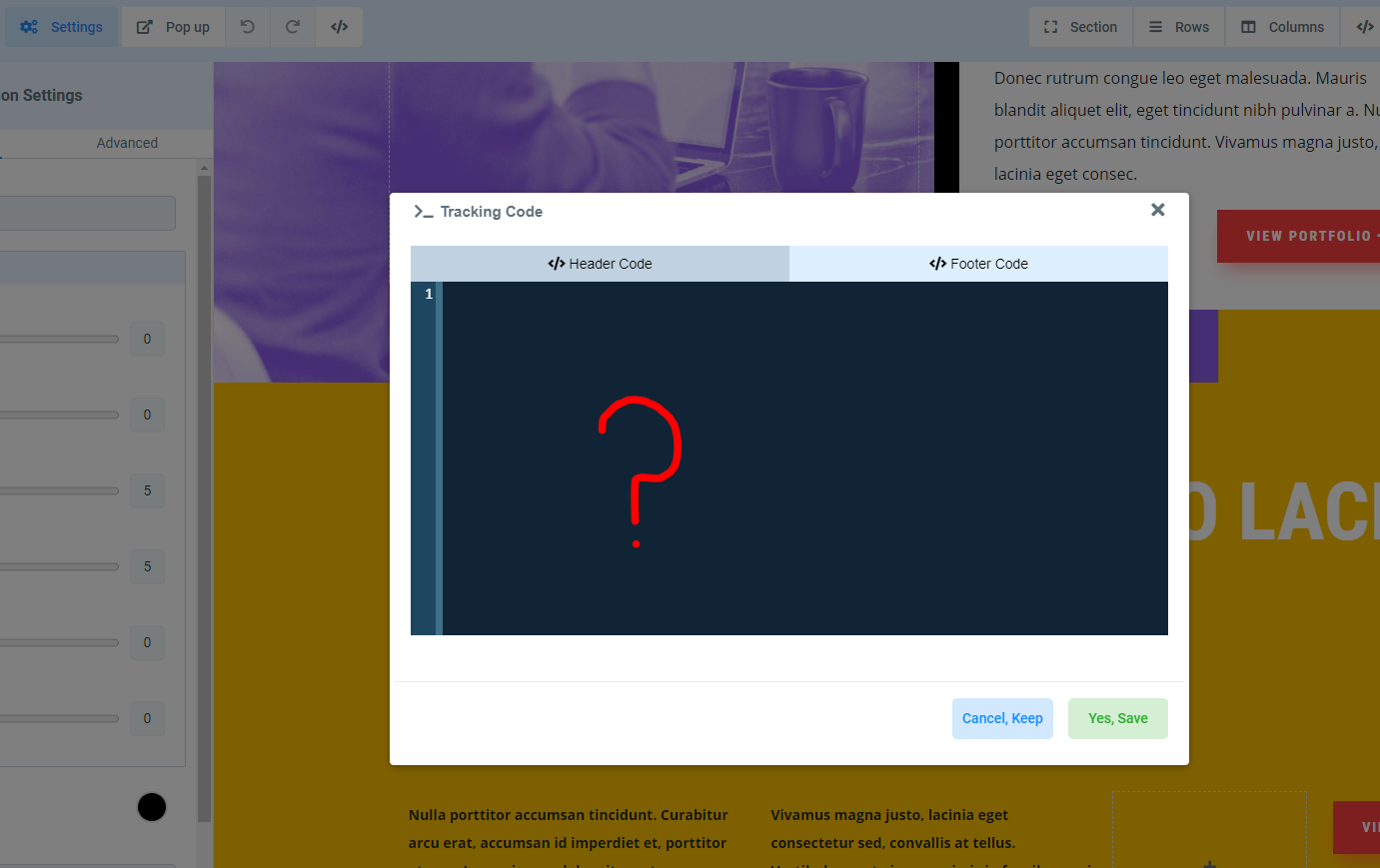 Why Tracking Code doesn’t get copied on copying a page? – Copied page showing an empty page-level Tracking Code editor