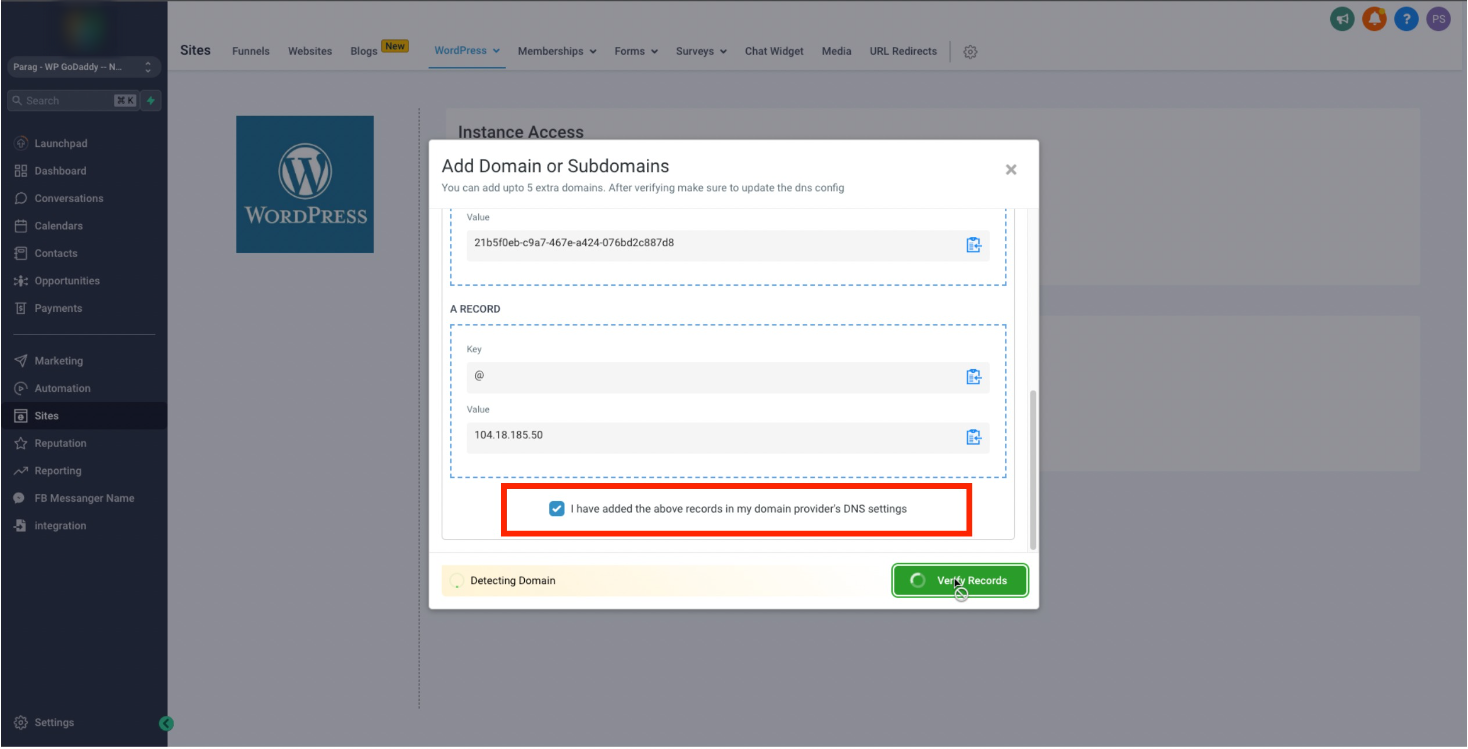 WordPress – Adding Domains for your site – a) Adding new Root domain as your Primary Domain:
